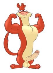 anthro erection i.m_weasel male penis rainyatsu solo weasel