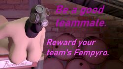 1boy1girl badatsfm bent_over big_breasts continuation dispenser_(team_fortress_2) female female/male female_focus fempyro femsub fucking girl intercourse male male/female maledom naked naked_female naked_male nude nude_female nude_male offscreen_character offscreen_male page_3 pleasured psa pyro_(team_fortress_2) self-upload sex sfm source_filmmaker team_fortress_2 tf2 tilted_head