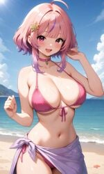 ai_generated beach essievt fanart tagme vtuber