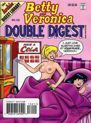 2girls archie_comics bed betty_and_veronica betty_cooper black_hair blonde_hair breasts dildo multiple_girls sak topless veronica_lodge wa_smith