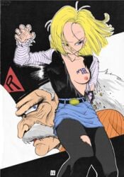 android_18 android_20 dr_gero dragon_ball dragon_ball_z straight_hair tagme