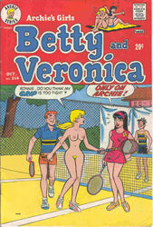 2girls archie_andrews archie_comics betty_and_veronica betty_cooper black_alchemy black_hair blonde_hair breasts handjob jughead_jones nude penis photoshop pussy tennis veronica_lodge