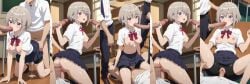 100_kanojo ai_generated censored collage deserved_rape double_penetration gangbang kimi_no_koto_ga_dai_dai_dai_dai_daisuki_na_100-nin_no_kanojo masochistic_female sutou_iku uniform white_hair