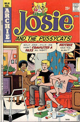 alan_m._mayberry archie_comics black_hair blonde_hair casual comic comic_cover dark_skin edit electronics female hanna-barbera human josie_and_the_pussycats josie_mcoy male nipples pale_skin public speech_bubble text valerie_brown