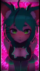 1girls animated cat_ears catgirl cute cyan_eyes dancing female looking_at_viewer music sound tagme video