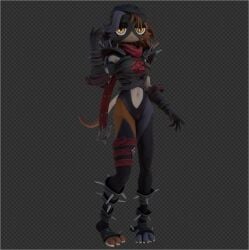 1girls anthro cosplay female macu031 malice_(marvel_rivals) meow_skulls_(fortnite) model solo