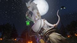 1girls 3d anal anal_insertion ass big_ass big_breasts blizzard_entertainment buttplug draenei female female_only halloween lightforged_draenei lurri nude pinup solo stockings thick_thighs voluptuous voluptuous_female warcraft wide_hips world_of_warcraft