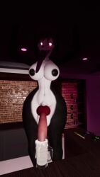 3d black_fur black_nipples breasts canine_penis cock cum_in_cup excessive_cum filling_cup furry furry_futa futa_only futanari glass_of_cum glowing_eyes hourglass_figure huge_breasts huge_cock hung hung_futanari knot long_tongue mal0 mal0_(species) mal0_futanari_(scp-1471) naked naked_furry naked_futanari queenstarvr scp-1471 scp-1471-a scp_containment_breach scp_foundation sharp_teeth tall_futa thick_cock thick_thighs tongue_out vrchat vrchat_avatar