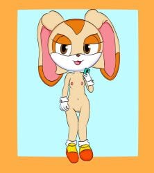 cream_the_rabbit cub female hi_res lagomorph leporid mammal nude rabbit riverxa sega selfie solo sonic_(series) sonic_the_hedgehog_(series)