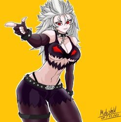 big_ass big_breasts big_butt big_thighs big_titties clothing curvaceous curvaceous_female curvaceous_figure curvy curvy_figure curvy_hips female female_focus female_only long_hair mulyshav original original_character vtuber white_hair
