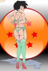 2d dragon_ball dragon_ball_z female female_only full_color human lingerie no_penetration nr1231 pantyhose short_hair solo solo_female straight_hair tagme teenager videl videl_(short_hair) yuuki-sama