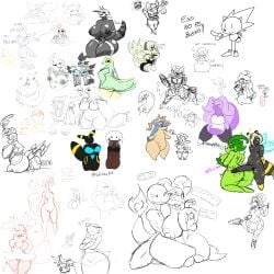 artesjsc big_ass big_breasts big_penis braixen breasts bubble_butt cleavage eeveelution female furry goodra huge_ass huge_breasts huge_cock nipples penis pokemon tagme typhlosion umbreon