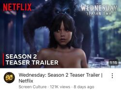 1girls ai ai_generated jenna_ortega netflix the_addams_family topless topless_female wednesday_(netflix) werewolf