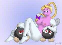 bob-omb bombette lady_machoke mario_(series) nintendo paper_mario straight_hair