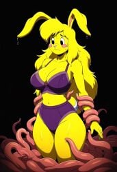 ai_generated blush female female_only furry jazz_jackrabbit_(series) lori_jackrabbit sweating