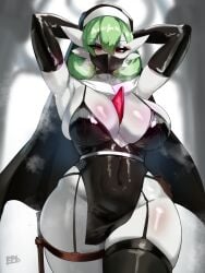 black_latex creatures_(company) female game_freak gardevoir latex nintendo nun pokemon pokemon_rse