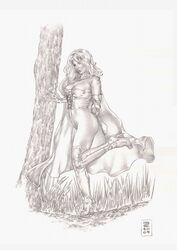 emma_frost gene_espy marvel monochrome straight_hair white_queen x-men