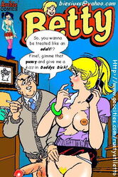 archie_comics betty_cooper biesiuss blonde_hair bottomless father_and_daughter female hal_cooper incest topless torn_clothes