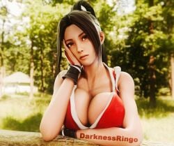 1girls 3d asian asian_female cleavage darknessringo mai_shiranui tagme