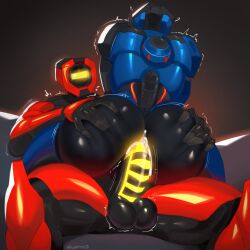 2boys anal_sex ass_grab balls cum cum_drip cum_in_ass cum_leaking dymitr3 male male/male male_only male_penetrating penis_in_ass robot robot_humanoid robot_penis ultrakill v1_(ultrakill) v2_(ultrakill)