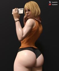 3d ashley_graham ashley_graham_(ella_freya) ass big_ass big_butt resident_evil resident_evil_4 resident_evil_4_remake tekonsfw