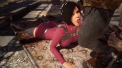 ada_wong big_breasts big_butt blowjob chained chains cum_in_pussy cum_inside missionary_position monster_rape post_rape rape resident_evil_4 tagme video wildlife_(video_game)