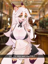 1girls anthro blush breasts cleavage clothing female fur furry kotopr0 relatable