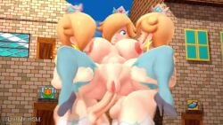 3d 3girls animated huge_ass huge_breasts lovemilliesm mario_(series) mp4 princess_rosalina selfcest tagme video voluptuous