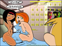 2girls asian col_kink disney english_text female human interracial kim_possible kimberly_ann_possible male multiple_girls nipples ron_stoppable straight_hair tagme text yori_(kim_possible)