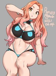 1girls big_breasts breasts cleavage female female_only large_breasts ryo_agawa solo thick_thighs wide_hips