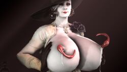 1girls 3d alcina_dimitrescu big_breasts biohazard breast_pregnancy breast_press breast_smother breast_squeeze breasts breasts_out capcom creature creature_inside dress giantess gloves groping hand_on_breast happy hat huge_breasts infestation infested_breasts lactating lactation large_breasts looking_pleasured mature_female milf milk mommy_kink monster nipple_impregnated nipple_penetration nipples pale-skinned_female pale_skin parasite pregnant red_lipstick resident_evil resident_evil_8:_village saliva size_difference slime smothering source_filmmaker squeezing tentacle tentacle_rape theduudeman upper_body vampire wardrobe_malfunction warm