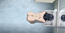 ass bathroom feet high-rise_invasion mirror screencap sink tagme tenkuu_shinpan yuri_honjo