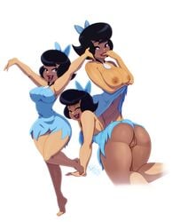 1girls anus betty_rubble big_breasts black_hair breasts brown_eyes female female_focus female_only hanna-barbera milf necklace nipples pussy shaved_pussy short_hair solo solo_female tagme the_flintstones thick_thighs toon_milf tovio_rogers wide_hips