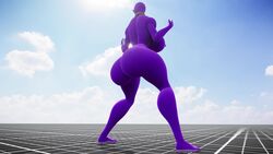 animated ass big_ass big_breasts big_butt bouncing_ass breasts casia_(rumakis) collar female female_only huge_ass huge_breasts mp4 nipples no_sound nude purple_skin rumakis simple_background thick_thighs twerking video