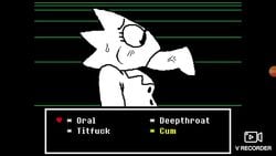 alphys animated blowjob cum cum_on_breast cum_on_face deepthroat fellatio mp4 oral outercourse paizuri pixel_animation pixel_art pokehidden sound undertail undertale video