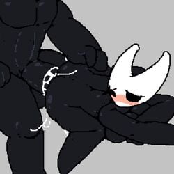 1boy 1girls animated big_penis blush breasts cum gif hollow_knight hornet_(hollow_knight) huge_cock loop penetration penis straight t-boy team_cherry vaginal_penetration