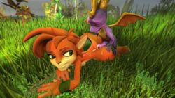 16:9 3d activision after_sex anthro ass bodily_fluids cum cum_on_ass cum_on_back cum_on_butt cumshot digital_media_(artwork) dragon duo ejaculation elora faun_(spyro) female feral genital_fluids green_eyes hi_res lying male male/female orange_body purple_body source_filmmaker spyro spyro_the_dragon video_games widescreen xarr