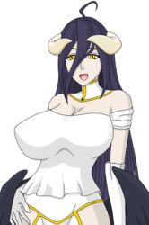 albedo_(overlord) dragexd open_mouth overlord_(maruyama) succubus tagme