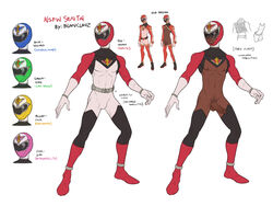 1boy black_penis blanclauz bodysuit character_sheet dark-skinned_male dark_skin erection full_body helmet male_only penis power_rangers sentai sketch skin_tight spandex standing tokusatsu toned_stomach white_background