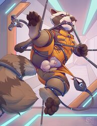 rocket raccoon from guardians of the galaxy by thesecretcave