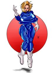 android 18 from dragon ball by santaima z