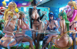 6+girls 7girls ass bayonetta bayonetta_(character) bayonetta_2 big_breasts bikini black_hair blonde_hair blue_hair bra breasts brown_hair cleavage clothed clothing crown dat_ass earrings female female_only fire_emblem fire_emblem_awakening garter_belt garter_straps gladiator_sandals glasses gloves green_hair group huge_breasts human jewelry kid_icarus large_breasts legwear lingerie long_hair lucina_(fire_emblem) luma mario_(series) metroid metroid_(creature) multiple_girls navel necklace nintendo palutena panties piranha_plant ponytail princess_peach princess_rosalina princess_zelda sakimichan samus_aran sitting standing string_bikini super_mario_bros. super_mario_galaxy super_smash_bros. swimsuit take_your_pick the_legend_of_zelda the_legend_of_zelda:_twilight_princess thighhighs thong twilight_princess underwear voluptuous white_gloves zelda_(twilight_princess)