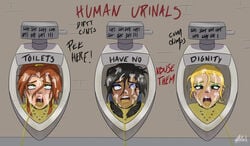 3girls artemis_(dc) artemis_crock artist_name avatar_legends bathroom crossover crying crying_with_eyes_open cum cum_in_eye cum_on_face dc dc_comics degradation drinking_urine english_text facial female female_only femsub human human_toilet human_urinal humiliation korra lachzeit makeup masters_of_the_universe multiple_girls multiple_subs nickelodeon peeing public_humiliation public_use runny_makeup signature slave straight_hair tally_marks teela text the_avatar the_legend_of_korra toilet toilet_slave urinal urination urine urine_in_mouth urine_on_face water_tribe young_justice