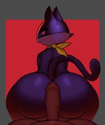 big_ass big_butt black_penis dancarent3 dark-skinned_male feline femboy fur furry gay huge_ass looking_at_viewer male/male morgana_(persona) penis persona persona_5 shortstack simple_background