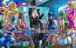 6+girls 7girls ass bayonetta bayonetta_(character) bayonetta_2 big_breasts black_hair blonde_hair blue_hair bra_cups_sticking_out breasts brown_hair cleavage clothed clothing crown dat_ass earrings female female_only fire_emblem fire_emblem_awakening garter_straps gladiator_sandals glasses gloves green_hair group huge_breasts human jewelry kid_icarus large_breasts legwear long_hair lucina_(fire_emblem) luma mario_(series) metroid metroid_(creature) multiple_girls necklace nintendo palutena piranha_plant ponytail princess_peach princess_rosalina princess_zelda sakimichan samus_aran sitting standing super_mario_bros. super_mario_galaxy super_smash_bros. take_your_pick the_legend_of_zelda the_legend_of_zelda:_twilight_princess thighhighs twilight_princess voluptuous white_gloves zelda_(twilight_princess)