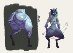 ass female huge_ass kindred kkoart lamb_(league_of_legends) league_of_legends plot thick_thighs