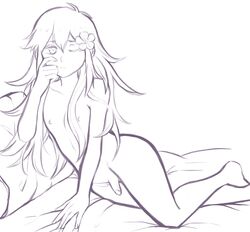 basil_(omori) femboy hornydaddy long_hair male omori penis trap twink