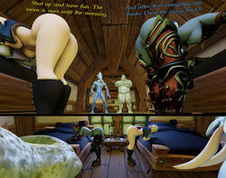 3d alliance_(warcraft) bavakinin blizzard_entertainment female high_heels horde huge_ass human_mage hunter_(warcraft) jaina_proudmoore mage_(warcraft) orc orc_male sylvanas_windrunner troll troll_male warcraft world_of_warcraft