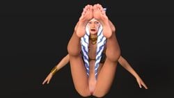 1girls 3d ahsoka_tano barefoot black_background blue_eyes feet feet_together feet_up female_focus female_only foot_fetish foot_focus hi_res knowlang lingerie looking_at_viewer pose presenting presenting_feet simple_background soles solo solo_female star_wars star_wars_rebels toes