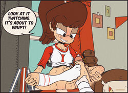 anoningen brother_and_sister feet foot_fetish footjob incest lincoln_loud lucy_loud lynn_loud older_sister the_loud_house unseen_male_face younger_brother